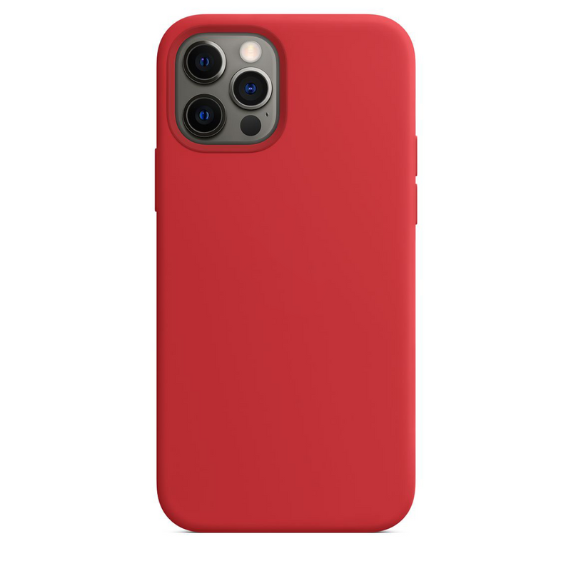 Cover in Silicone per iPhone 12-12 Pro rossa